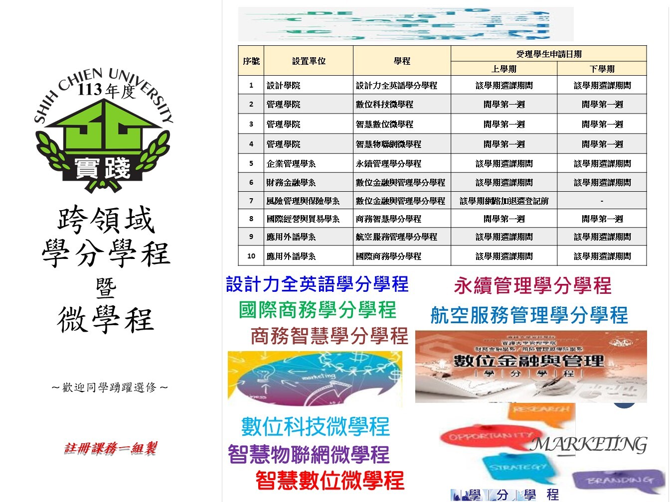 113-1 宣傳海報-跨領域學分學程-113.5.20